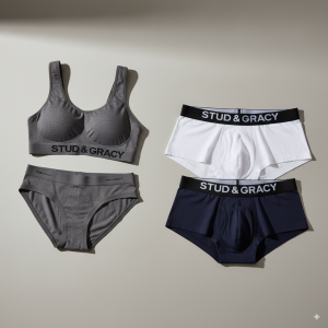 Combo Set :2 Male Mini Trunk+ Sports Bra Padded with Hipster panty